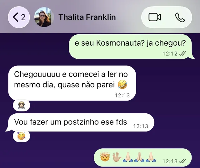 depoimento — comecei a ler no mesmo dia, quase não parei