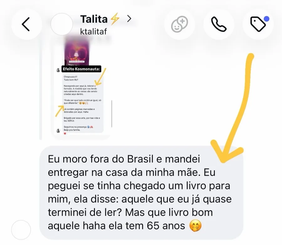 depoimento da Talita